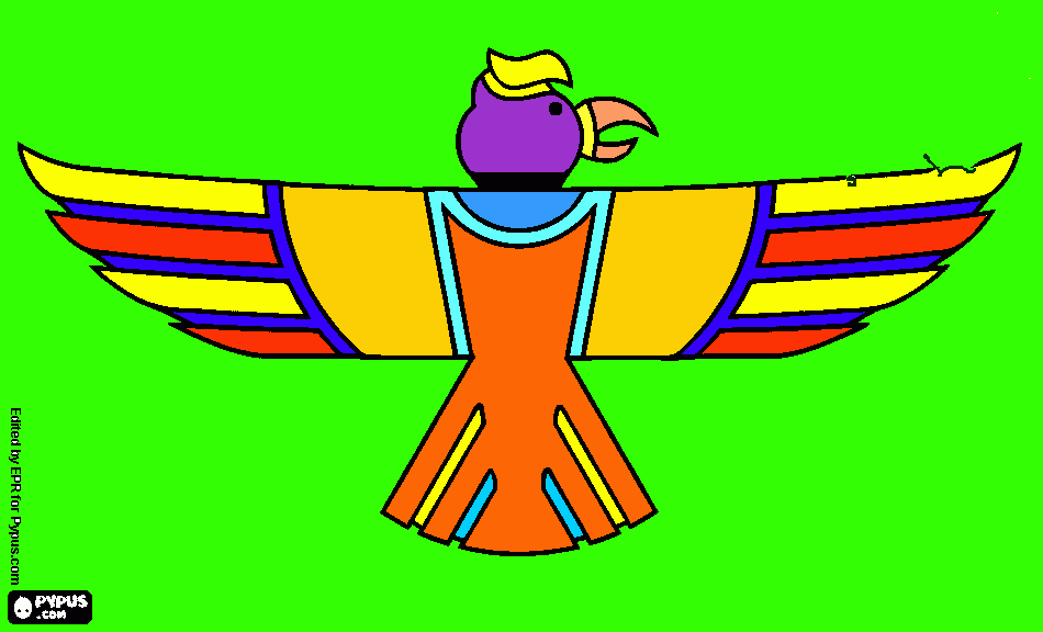 icono del condor incaq para colorear