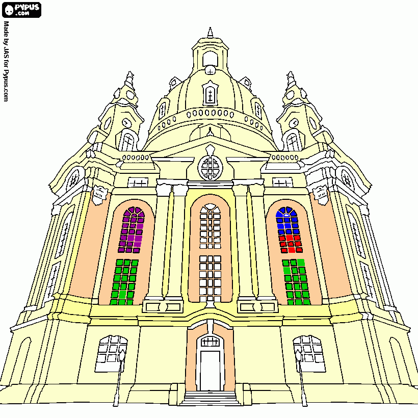 Iglesia de Frauenkirche Dresden  para colorear