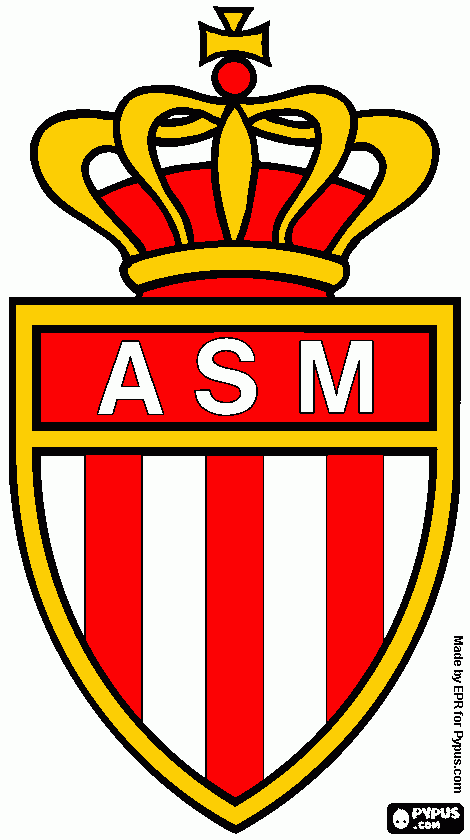 insignia AS MONACO para colorear