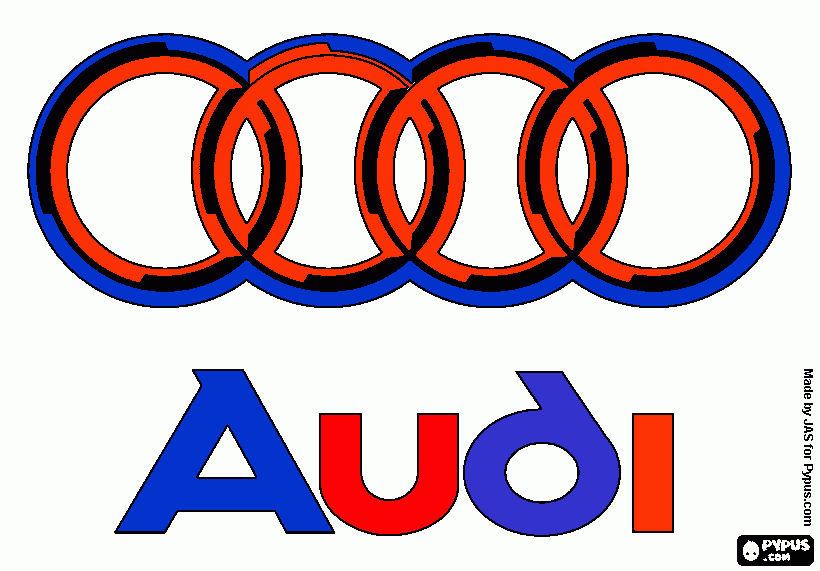 insignia de audi para colorear