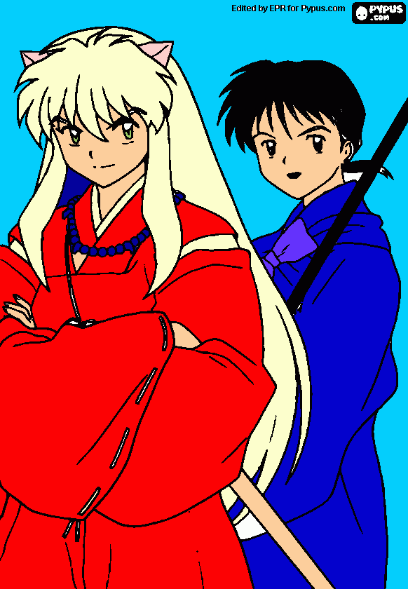 inuyasha anime mi favoritoo para colorear