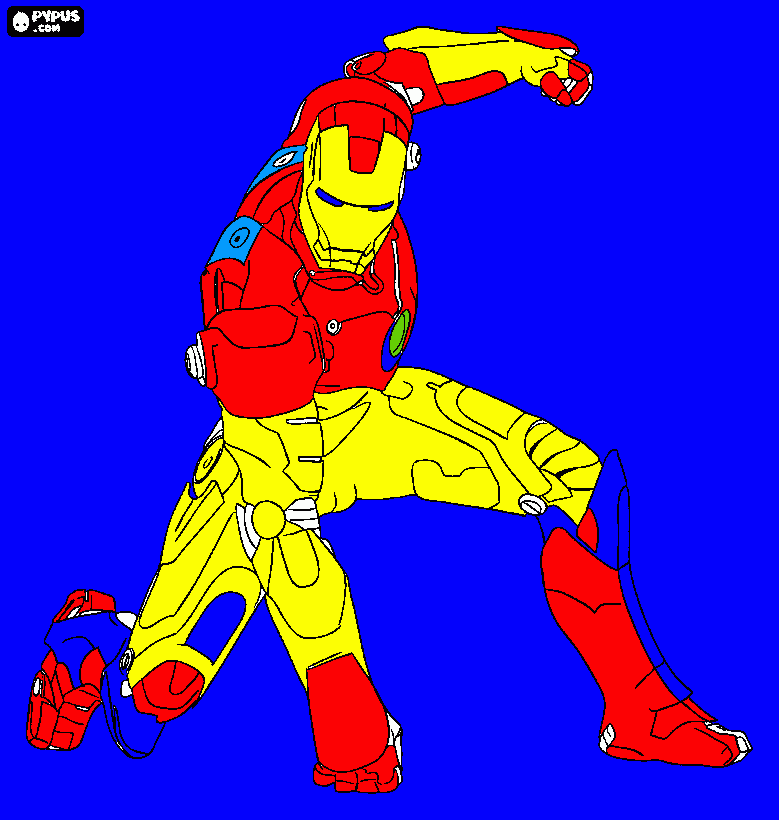 iron man el hombre de hierro para colorear