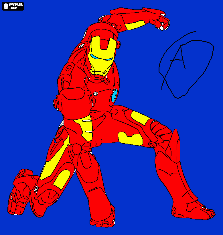 iron man para colorear