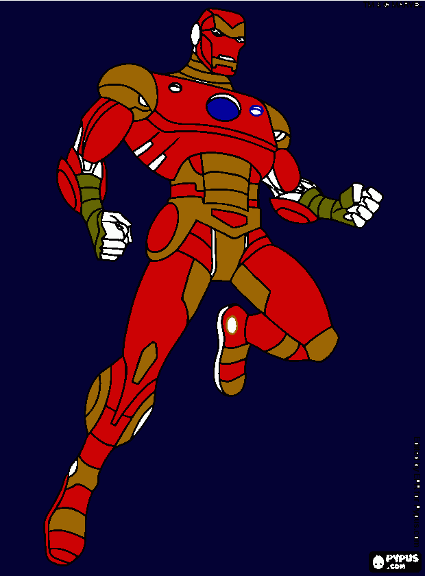 ironman  de angel para colorear