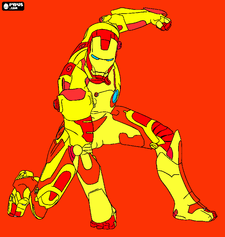 ironman supremo para colorear