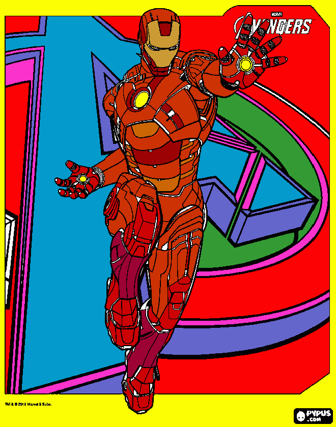 ironman titoloqui para colorear