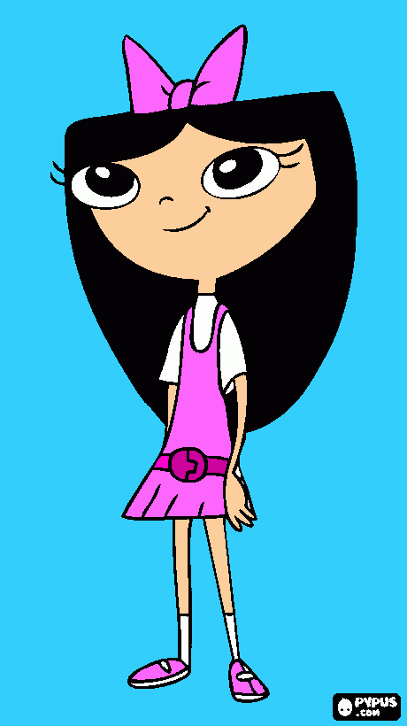 Issabella (phineas y ferb) para colorear