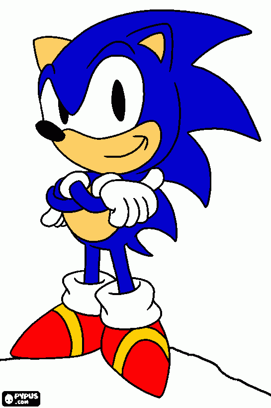 jax made sonic para colorear