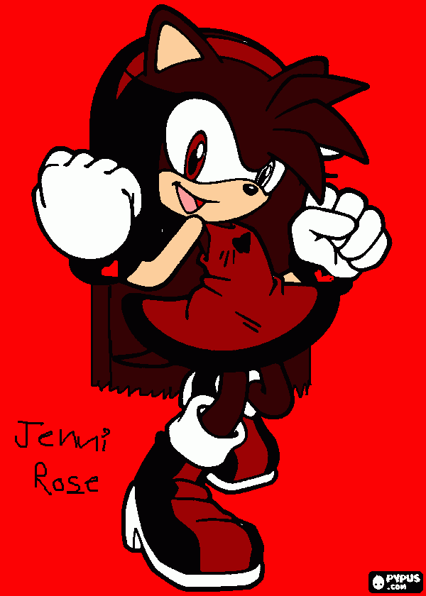 jenni rose para colorear