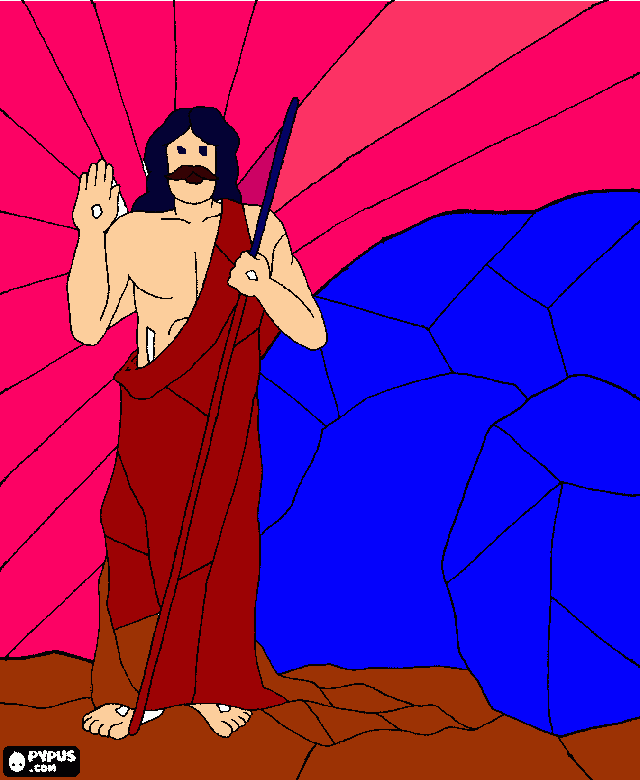 jesucristo y santo sepulcro para colorear