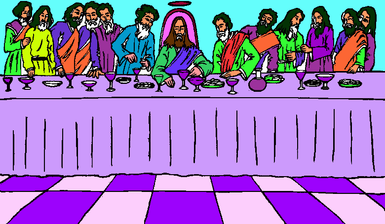 jesus con sus amigos para colorear