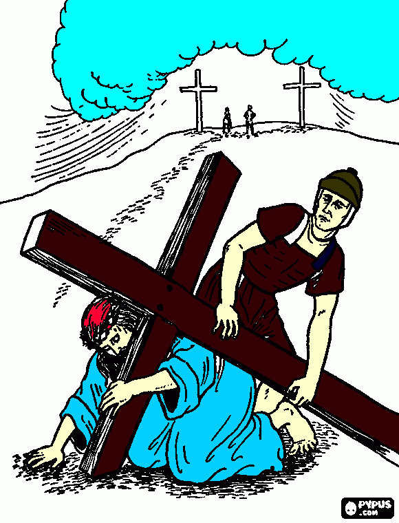 JESUS MURIO POR MI para colorear