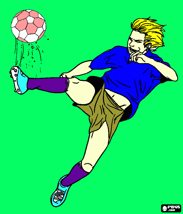 jugador futbol para colorear