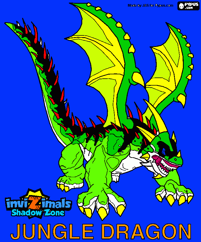 jungle dragon rules para colorear