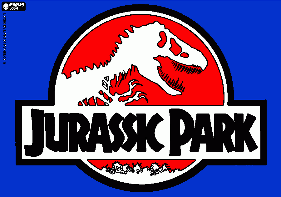 jurasic park para colorear