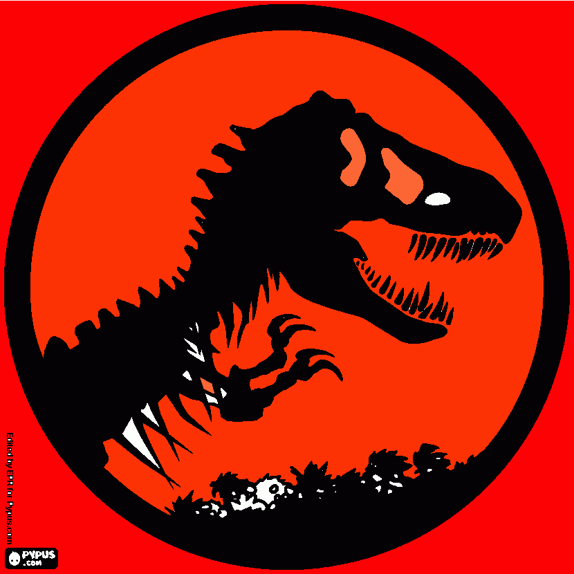 jurasik para colorear