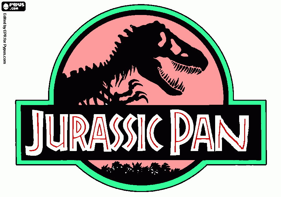 jurassic pan para colorear