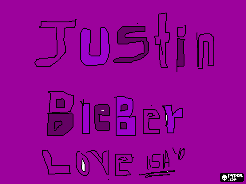 justin bieber lo amo para colorear