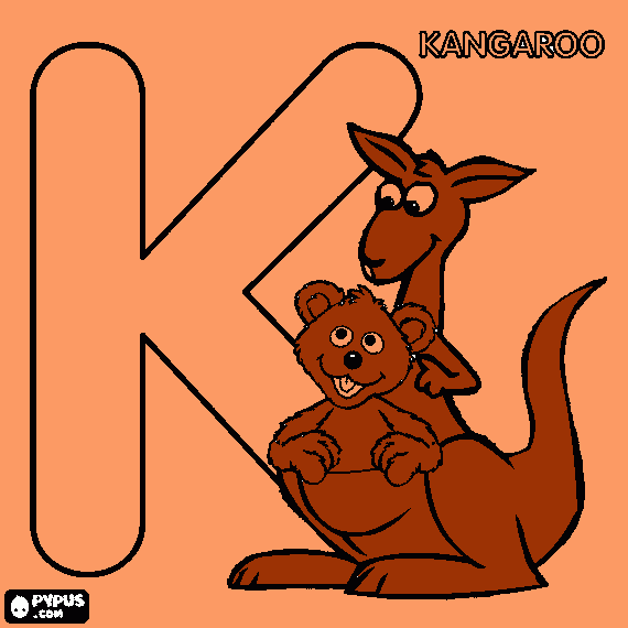 KANGURO para colorear