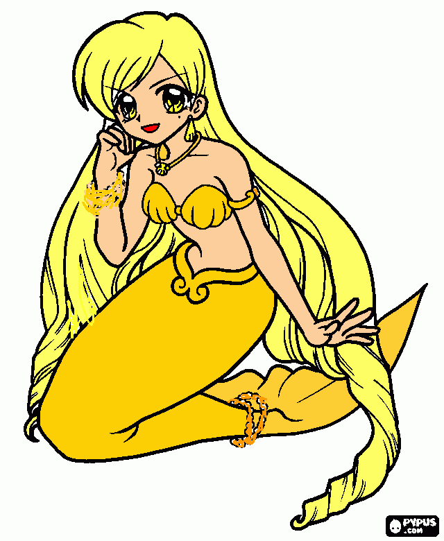 karen la sirena la princesa de la perla dorada es bonita y hermosa como un sol radiante y luego dibujare a kaito y a hanon y a luchia para colorear