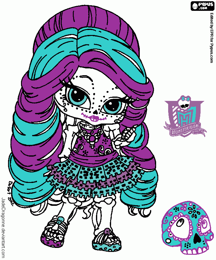 katrina bebe azul y morado para colorear