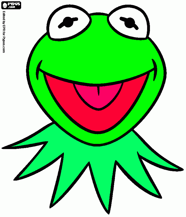 kermit kermitsiando para colorear