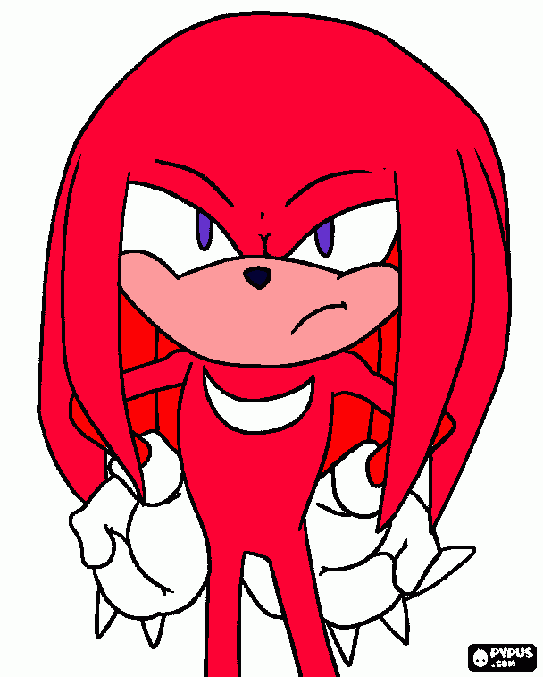 knuckles para colorear