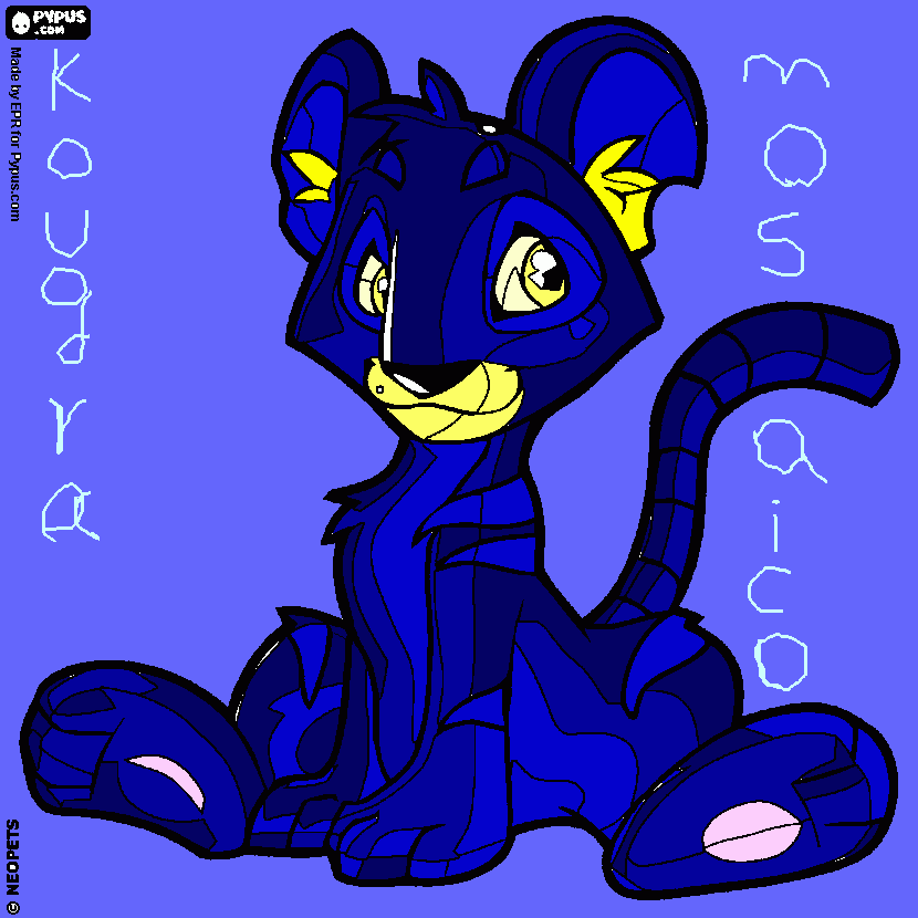 kougra mosaico para colorear