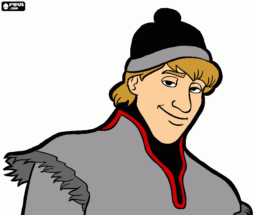 kristoff un personaje de la pelicula frozen para colorear