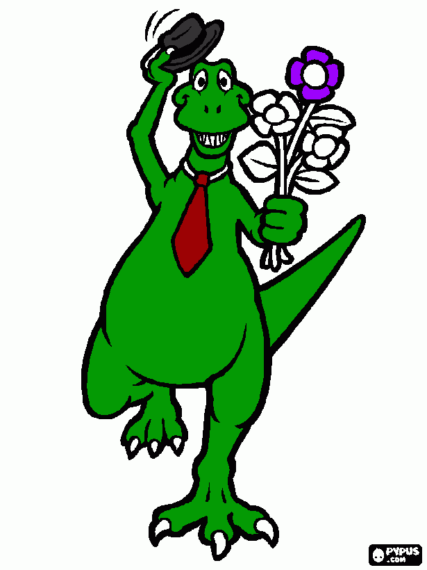 l dinosaurio pendejo para colorear