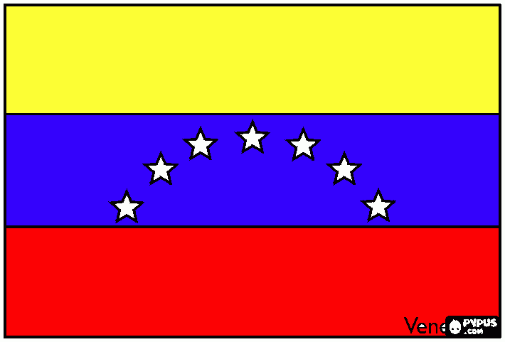 La Bandera Nacional  para colorear