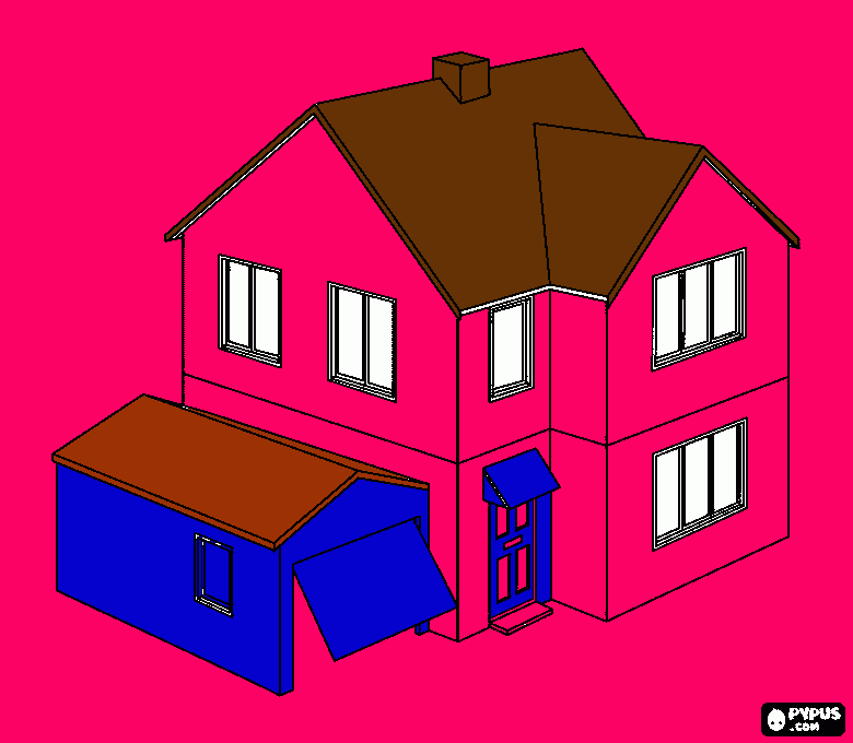 la casa de henrrique para colorear