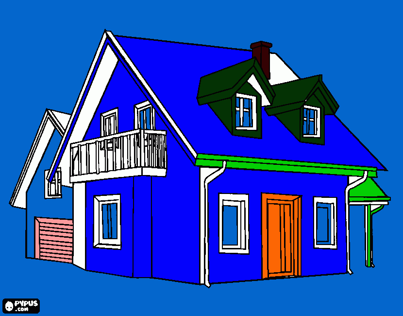 La casa más linda para colorear