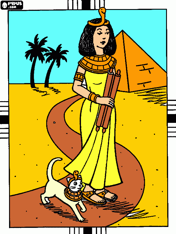 La Diosa Bastet Para Colorear La Diosa Bastet Para Imprimir