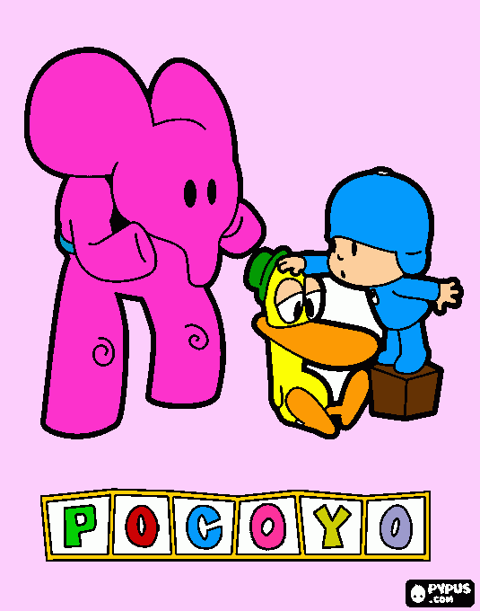 la familia de pocoyo para colorear