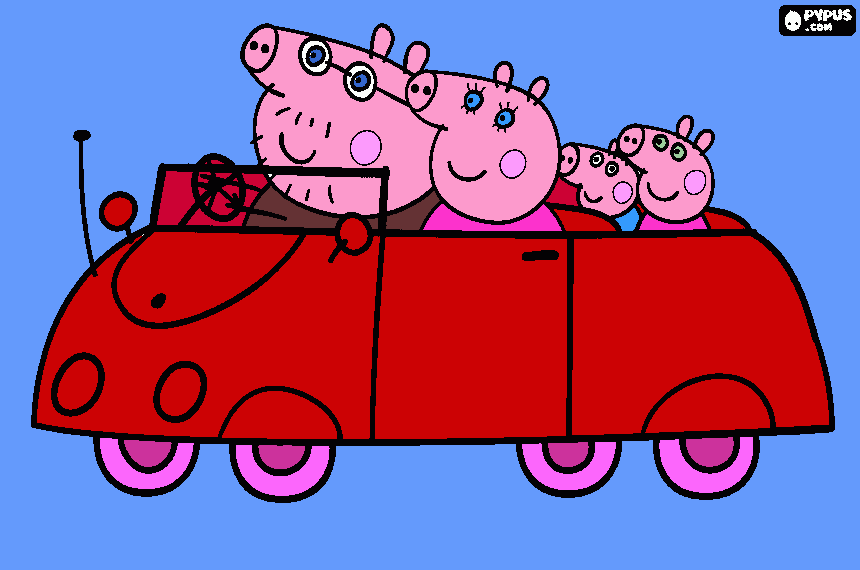 la familia pepa pig para colorear