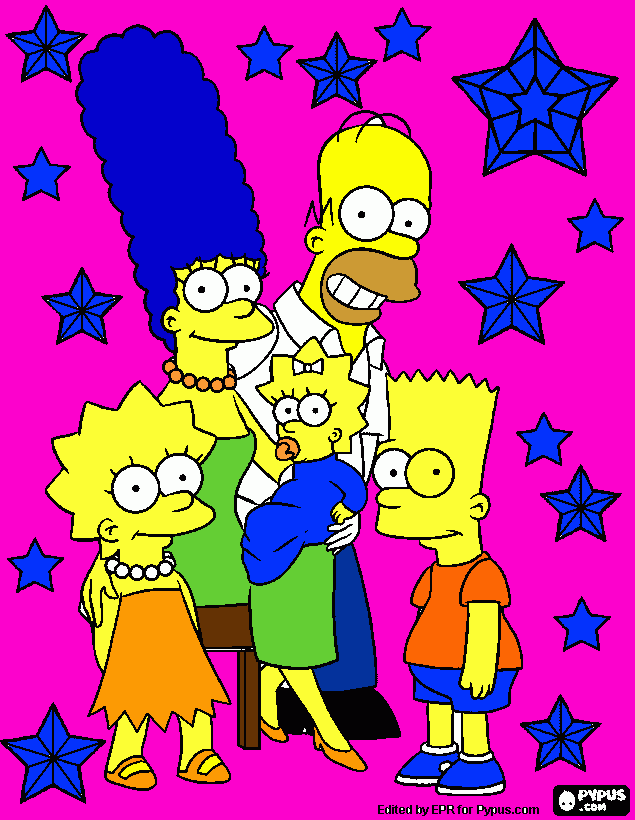 la familia simsom para colorear