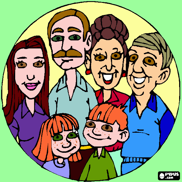 la familia telerin aumenta para colorear