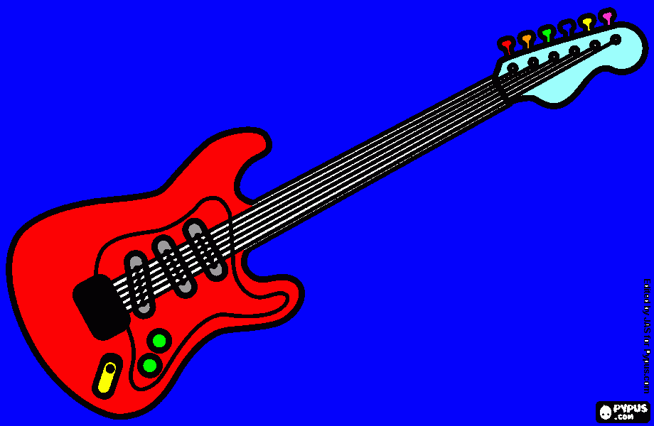 la guitarra para colorear