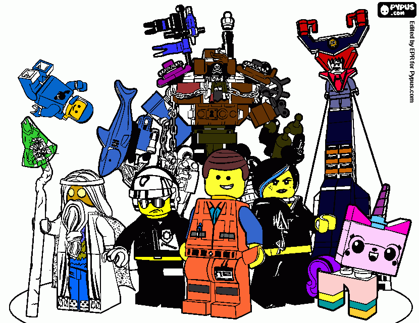 la  lego  pelicula para colorear