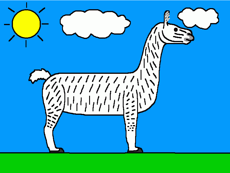 la llama para colorear