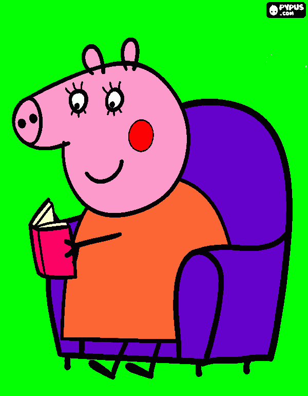 la mama de peppa para colorear