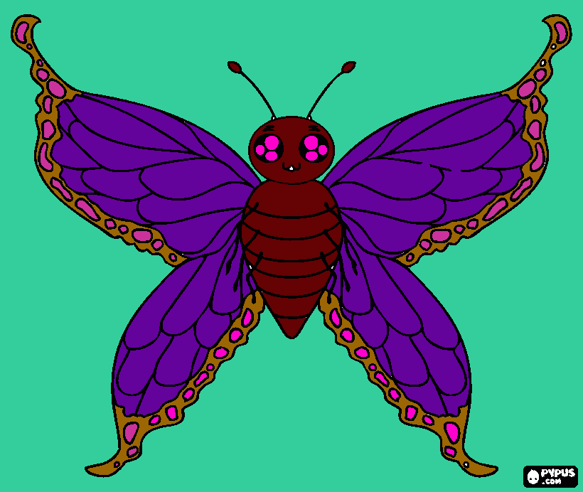 La mariposa Linda para colorear