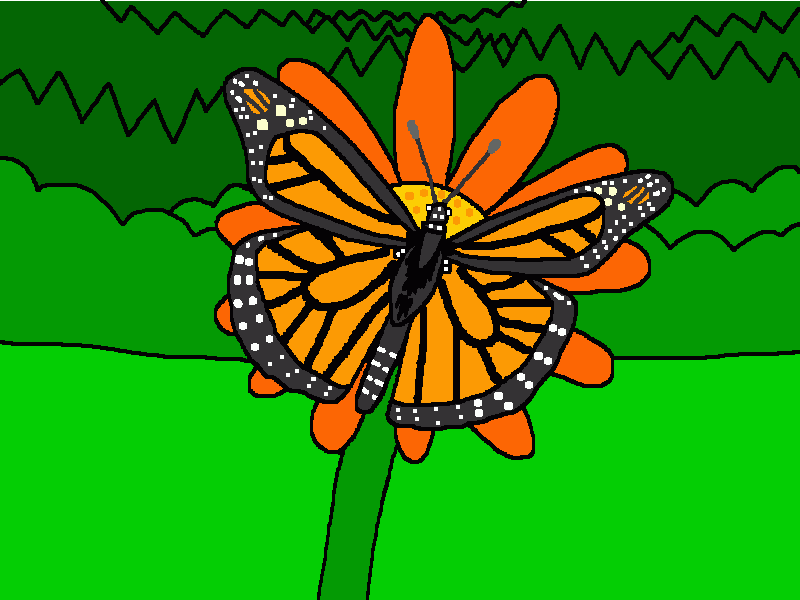 la mariposa monarca para colorear