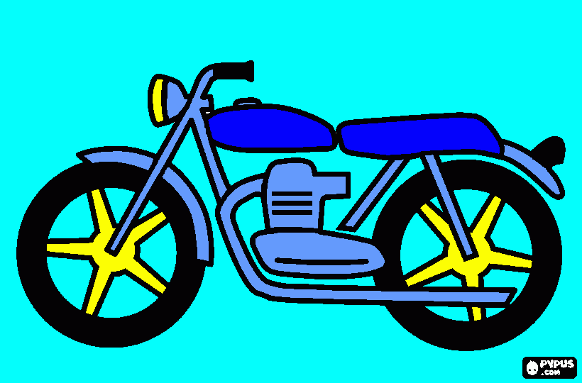 la moto es muy guapisima. para colorear