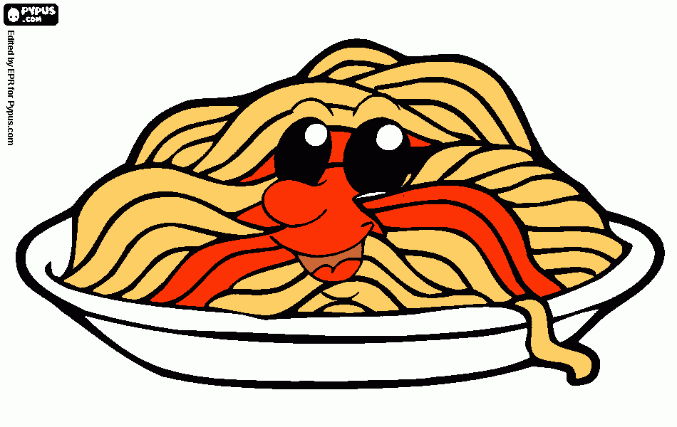 la pasta  para colorear