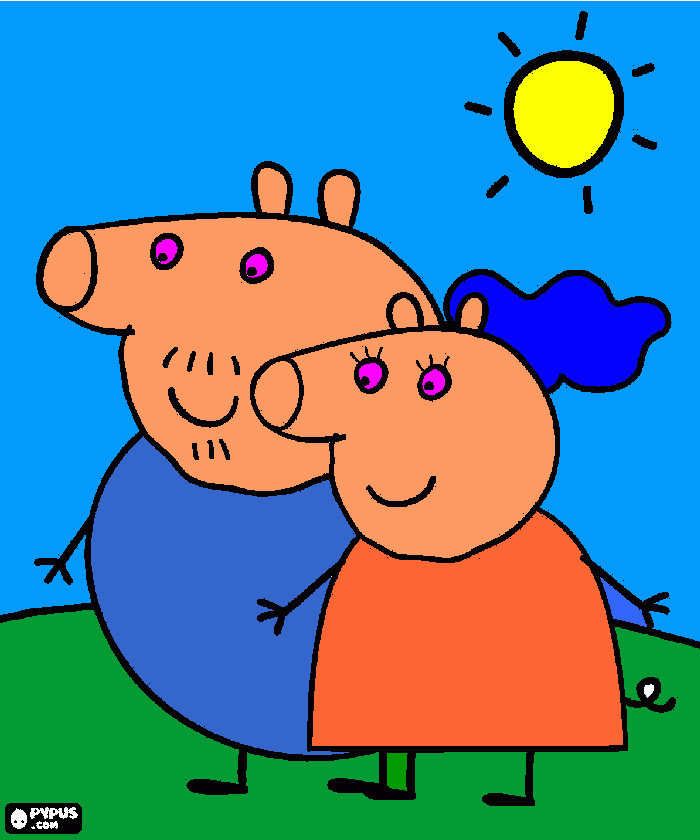 la peppa mas bonita para colorear