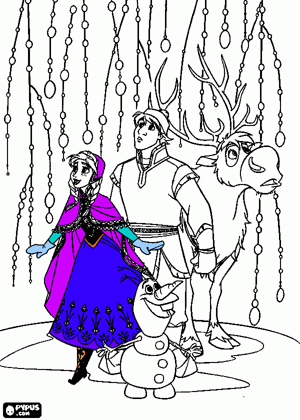 la princesa anna para colorear