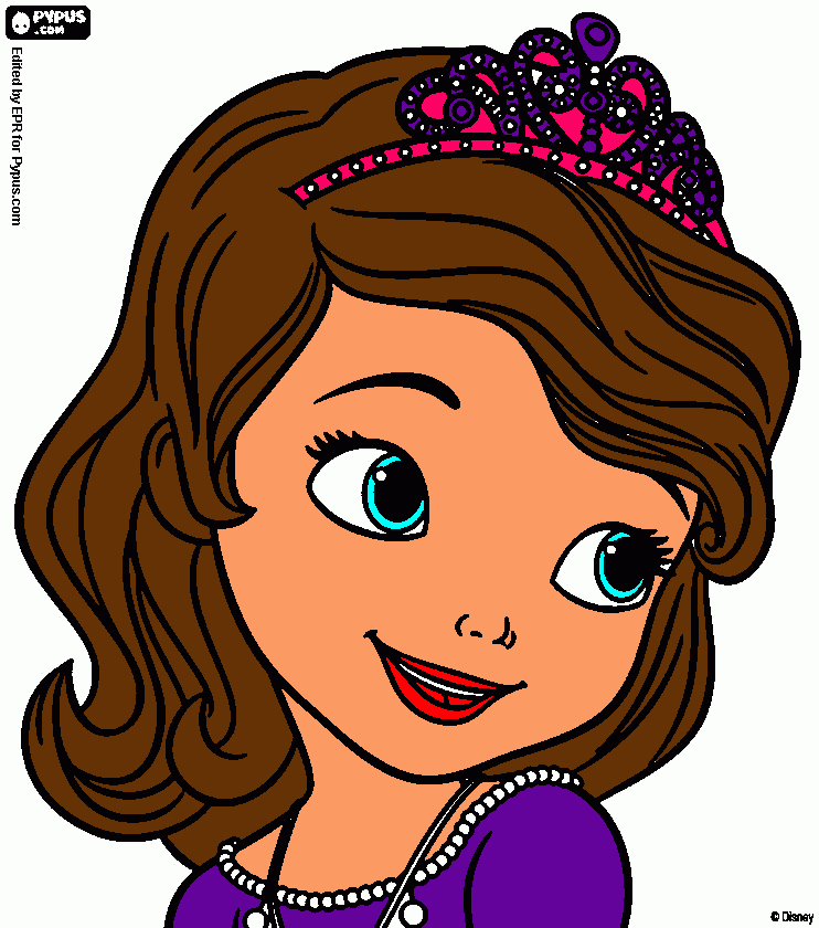 LA  PRINCESITA  SOFIA para colorear