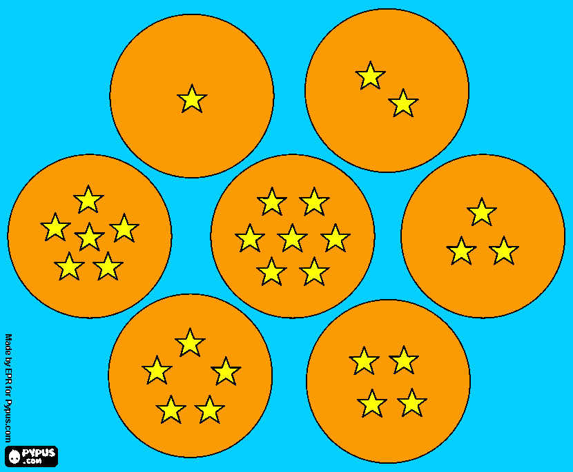 las  7 esferas  del  dragonbal z    shenlong para colorear